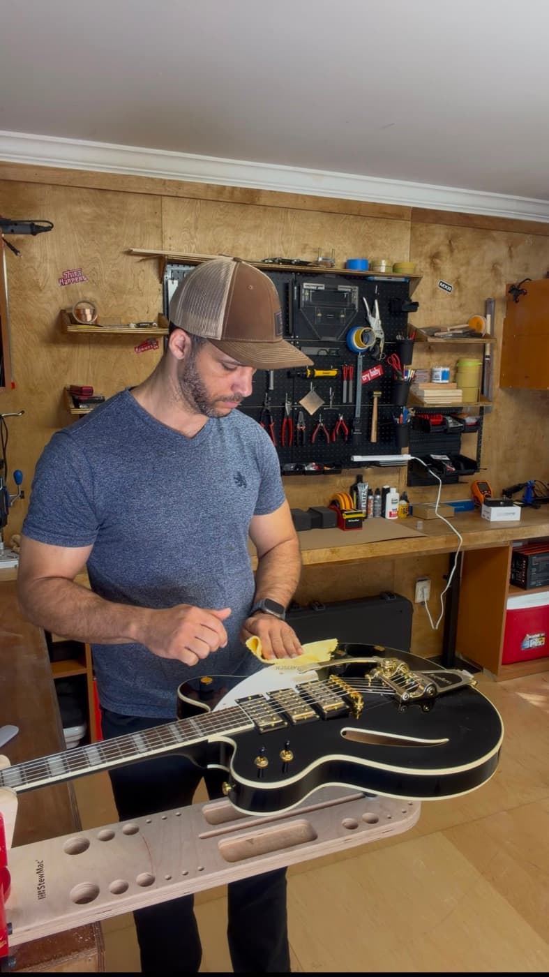 Guitars on a stand